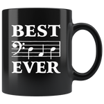 Best Dad Ever Bass Guitar Musician Father's Day Black Gift Coffee Mug