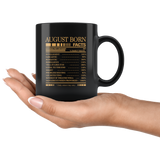 August born facts servings per container, born in August, birthday black gift coffee mug