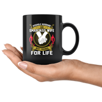 Asshole Husband Smart Ass Wife Best Friends For Life Black Coffee Mug