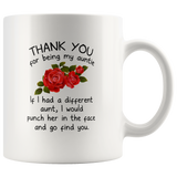 Thank You For Being My Auntie I Punch Other Funny Gift For Aunt Women White Coffee Mug