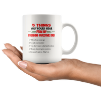 5 things hear from my freaking awesome dad, father's day gift coffee mug