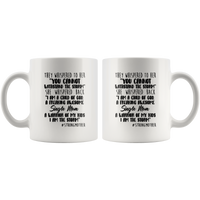 A Freaking Awesome single mom child of god warrior of kids storm strong mother gift white coffee mug