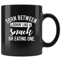 Torn between loking like a snack or eating one black coffee mug