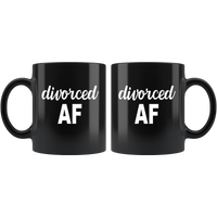 Divorced AF Black Coffee Mug