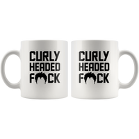 Curly headed fuck white coffee mug