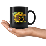 Being A Grandma Makes My Life Complete Sunflower Black Coffee Mug