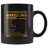 November born facts servings per container, born in November, birthday gift black coffee mug