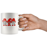 Hanging With Red Gnomies Santa Gnome Christmas Xmas Gift White Coffee Mug