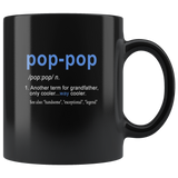 Pop pop way cooler handsome exceptinal legen grandpa gift black coffee mug