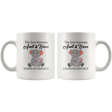 The love between aunt and niece knows no distance elephant white coffee mug