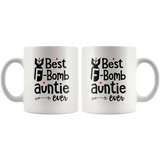 Best F bomb auntie ever, gift for aunt white coffee mug
