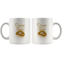 Queens are born in June birthday gift white coffee mug