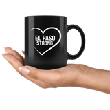 El Paso Strong Heart Texas Black Coffee Mug