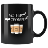 Mother of coffee dragon, coffee lover black coffee mug