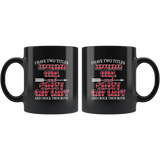 I have two titles september girl and crazy cat lady rock them both birthday black coffee mug