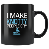 I Make Knotty People Cry Massage Therapist Black coffee mug