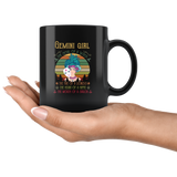 Gemini girl the soul of a witch fire lioness heart hippie mouth sailor vintage black gift coffee mug