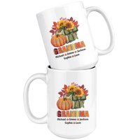 Personalized Halloween Gift Ideas For Grandma From Grandkids Pumpkin, Halloween Gift For Nana Mimi White Coffee Mug