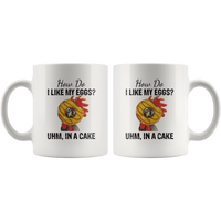 How do I like my eggs in a cake chicken donuts white coffee mug