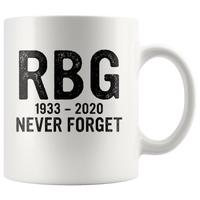 Notorious RBG RIP Ruth Never Bader Forget Ginsburg White Coffee Mug