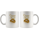 Queens are born in August birthday gift white coffee mug