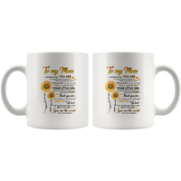 To My Mom I Love You Gift From Daughter Sunflower White Coffee Mug