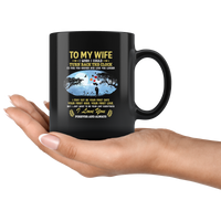 Husband To my wife, be your last everything I love my wife forever, and always black gift coffee mug
