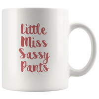 Little miss sassy pants black coffee mug