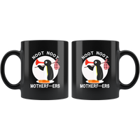 Pingu Penguin noot noot motherfucker black coffee mug