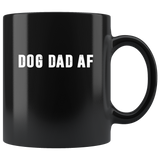 Dog dad af father's day gift black coffee mug