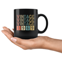 Vintage 1969 birthday black gift coffee mug