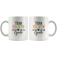 Team fourth grade back to school white coffee mug