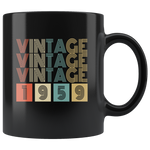 Vintage 1959 birthday black gift coffee mug
