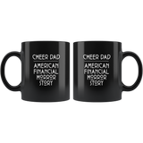 Cheer dad american financial horror story black coffee mug