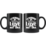 Fatherhood requires love not dna father's day gift black coffee mug