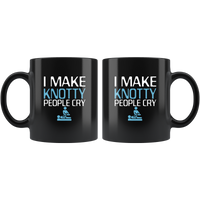 I Make Knotty People Cry Massage Therapist Black coffee mug