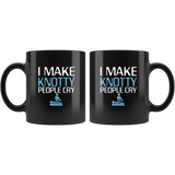 I Make Knotty People Cry Massage Therapist Black coffee mug