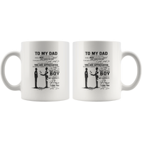 To My Dad I Know It's Not Easy For A Man To Raise A Child Gift From Son Fathers Day White Coffee Mug