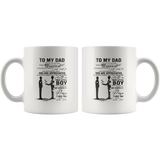 To My Dad I Know It's Not Easy For A Man To Raise A Child Gift From Son Fathers Day White Coffee Mug