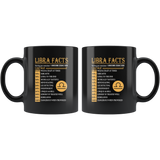 Libra facts serving per container 1 awesome zodiac sign black coffee mug