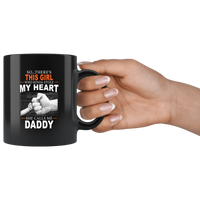 So There's This Girl Who Kinda Stole My Heart She Calls Me Daddy, Father's Day Gift Black Coffee Mug