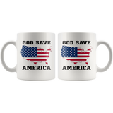 God Save America Kanye Flag White Coffee Mug