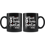 Best F bomb auntie ever, gift for aunt black coffee mug