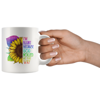 Sunflower LGBT I'm Blunt Because God Rolled Me That Way Gay Pride Rainbow Black Coffee Mug