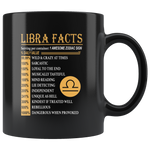 Libra facts serving per container 1 awesome zodiac sign black coffee mug