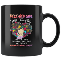 December Girl Who I am living my best life black woman birthday gift black coffee mugs