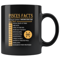 Pisces facts serving per container 1 awesome zodiac sign black coffee mug