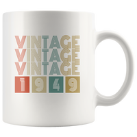 Vintage 1949 birthday white gift coffee mug