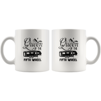 Queen Of The Fifth Wheel White Coffee Mug