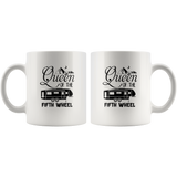 Queen Of The Fifth Wheel White Coffee Mug